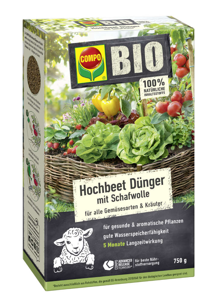 COMPO BIO Hochbeet Dünger mit Schafwolle